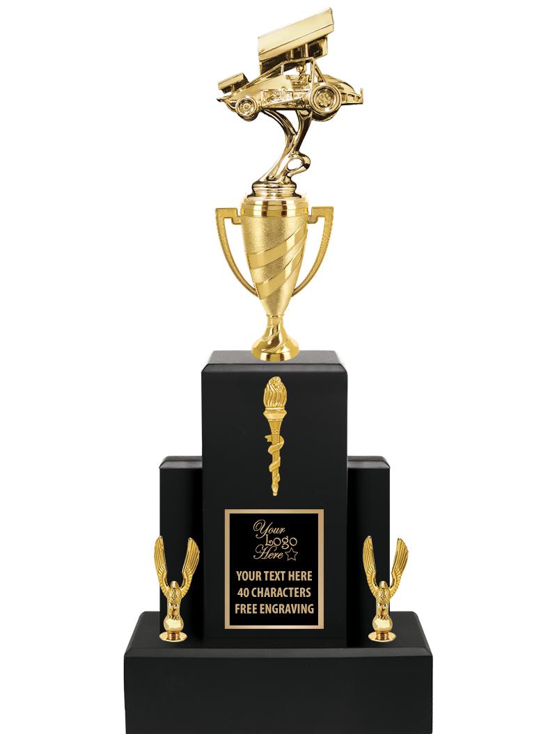20.75" BLACK WOOD TRP/GOLD CUP