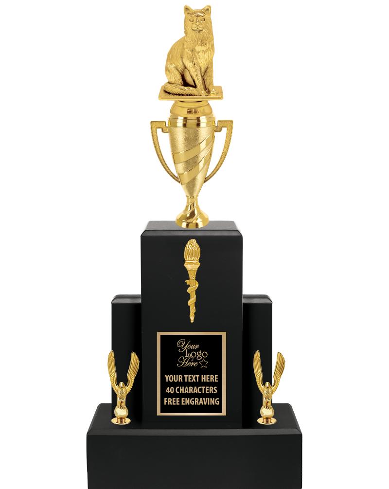 20.75" BLACK WOOD TRP/GOLD CUP