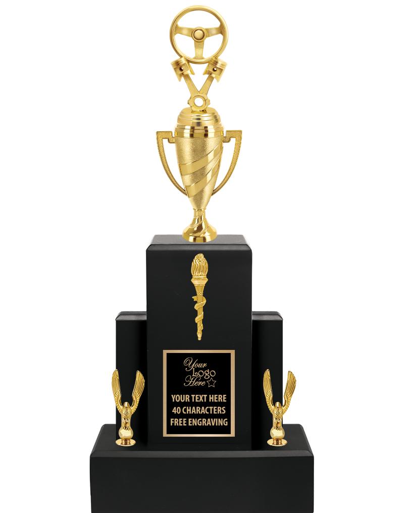 20.75" BLACK WOOD TRP/GOLD CUP