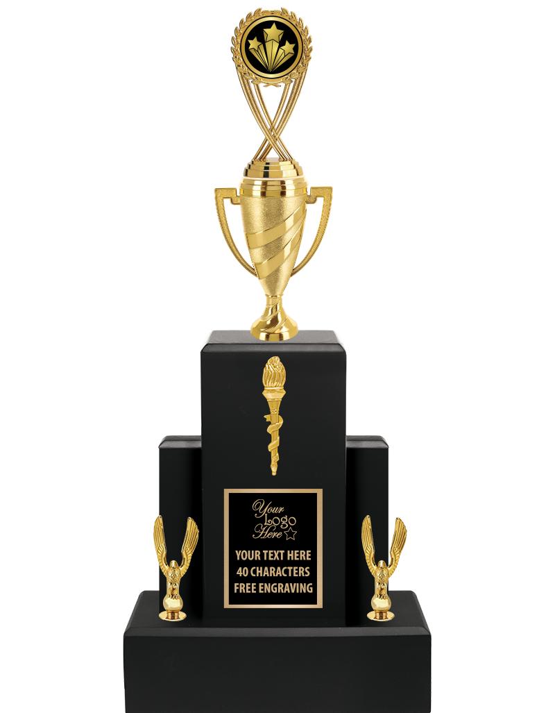 20.75" BLACK WOOD TRP/GOLD CUP