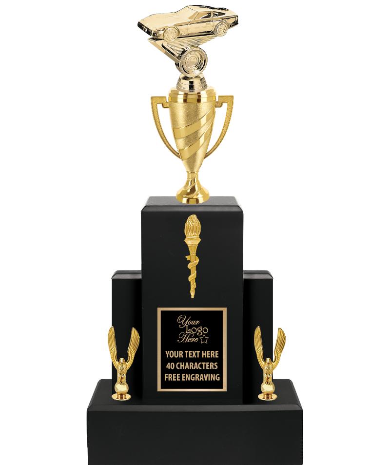 20.75" BLACK WOOD TRP/GOLD CUP
