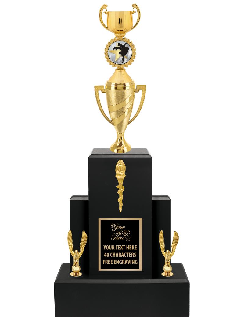 20.75" BLACK WOOD TRP/GOLD CUP