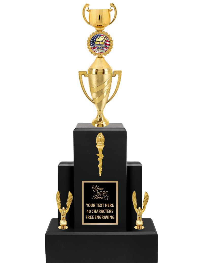 20.75" BLACK WOOD TRP/GOLD CUP