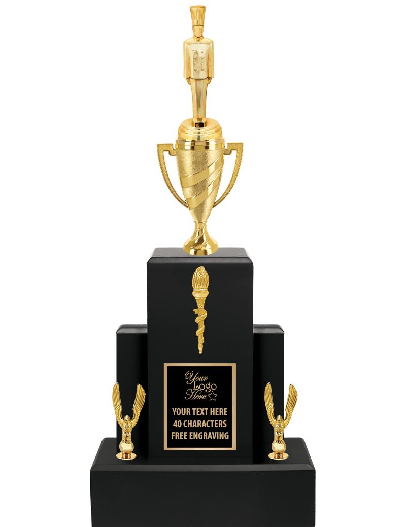 20.75" BLACK WOOD TRP/GOLD CUP