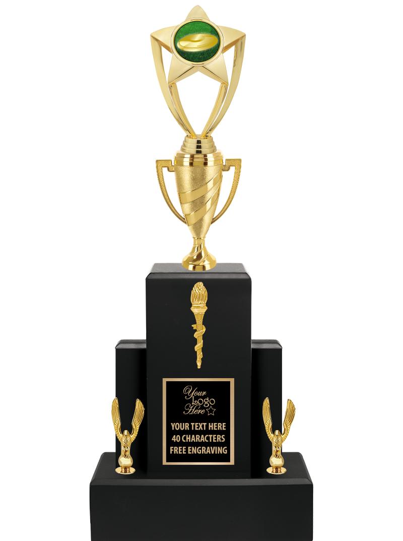 20.75" BLACK WOOD TRP/GOLD CUP