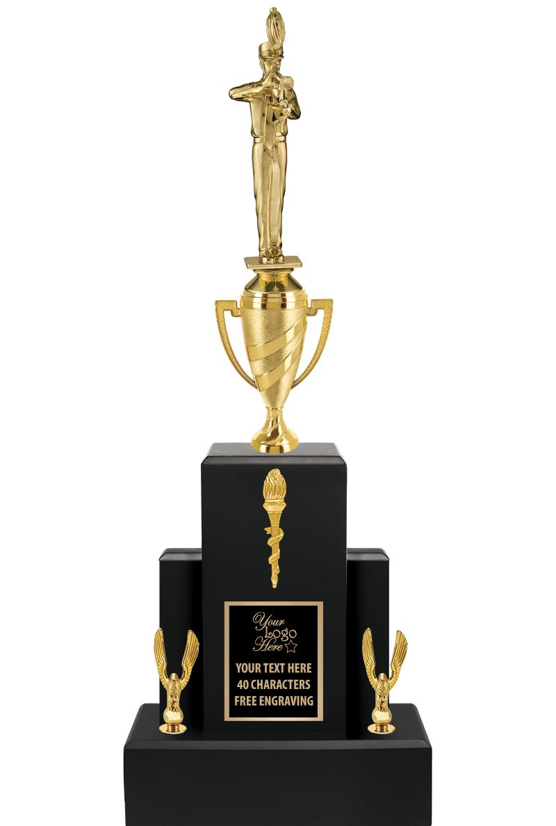 20.75" BLACK WOOD TRP/GOLD CUP