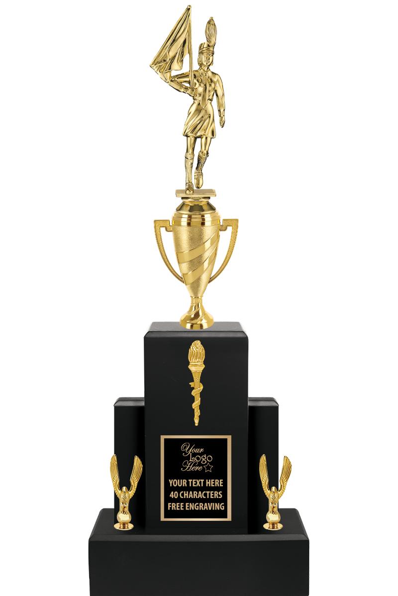 20.75" BLACK WOOD TRP/GOLD CUP