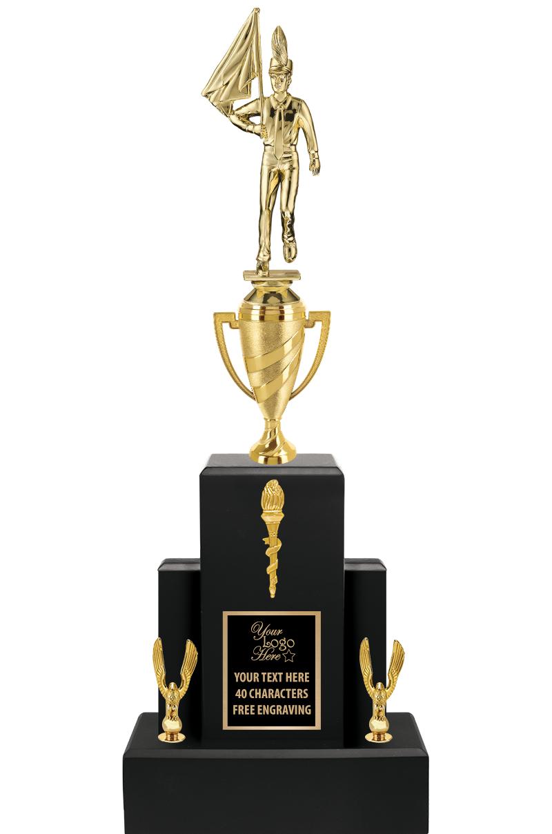 20.75" BLACK WOOD TRP/GOLD CUP