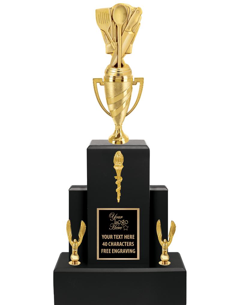 20.75" BLACK WOOD TRP/GOLD CUP