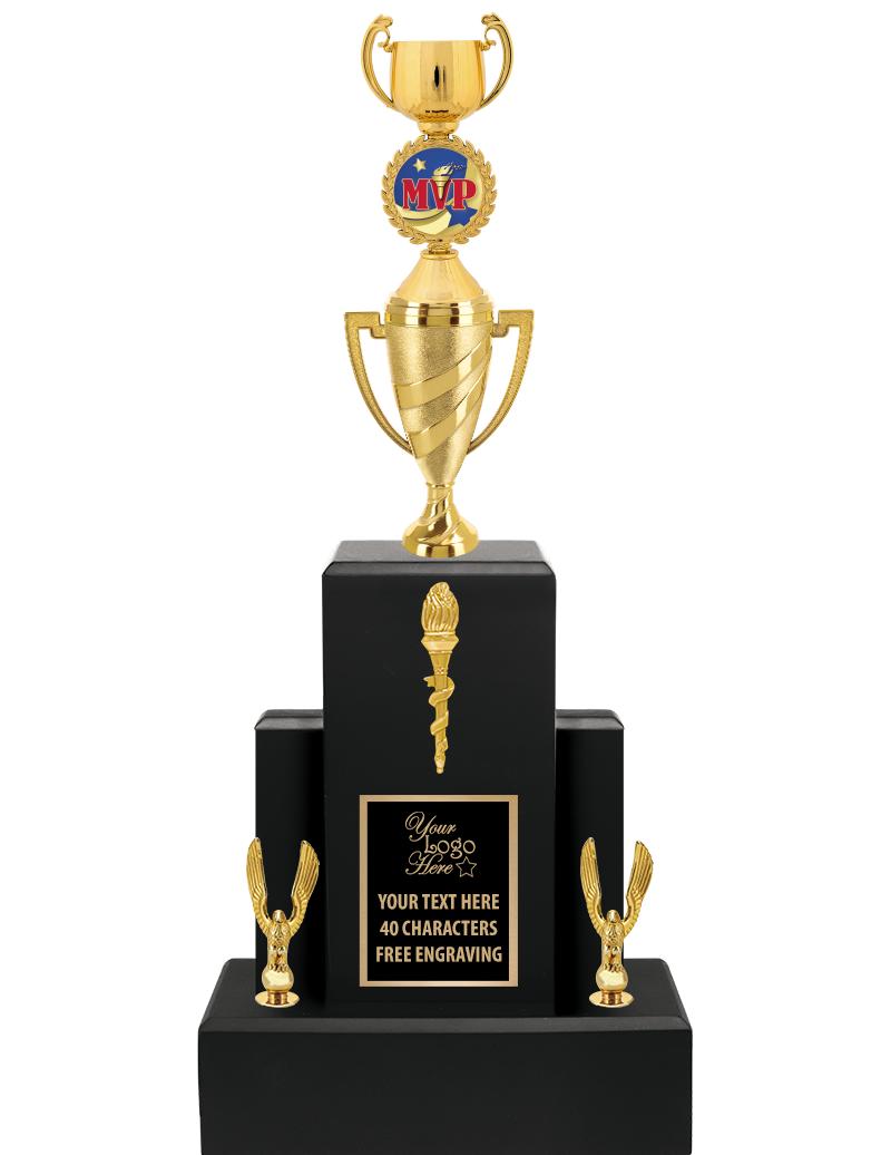 20.75" BLACK WOOD TRP/GOLD CUP