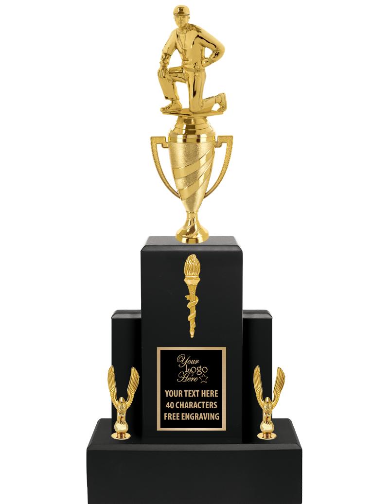 20.75" BLACK WOOD TRP/GOLD CUP