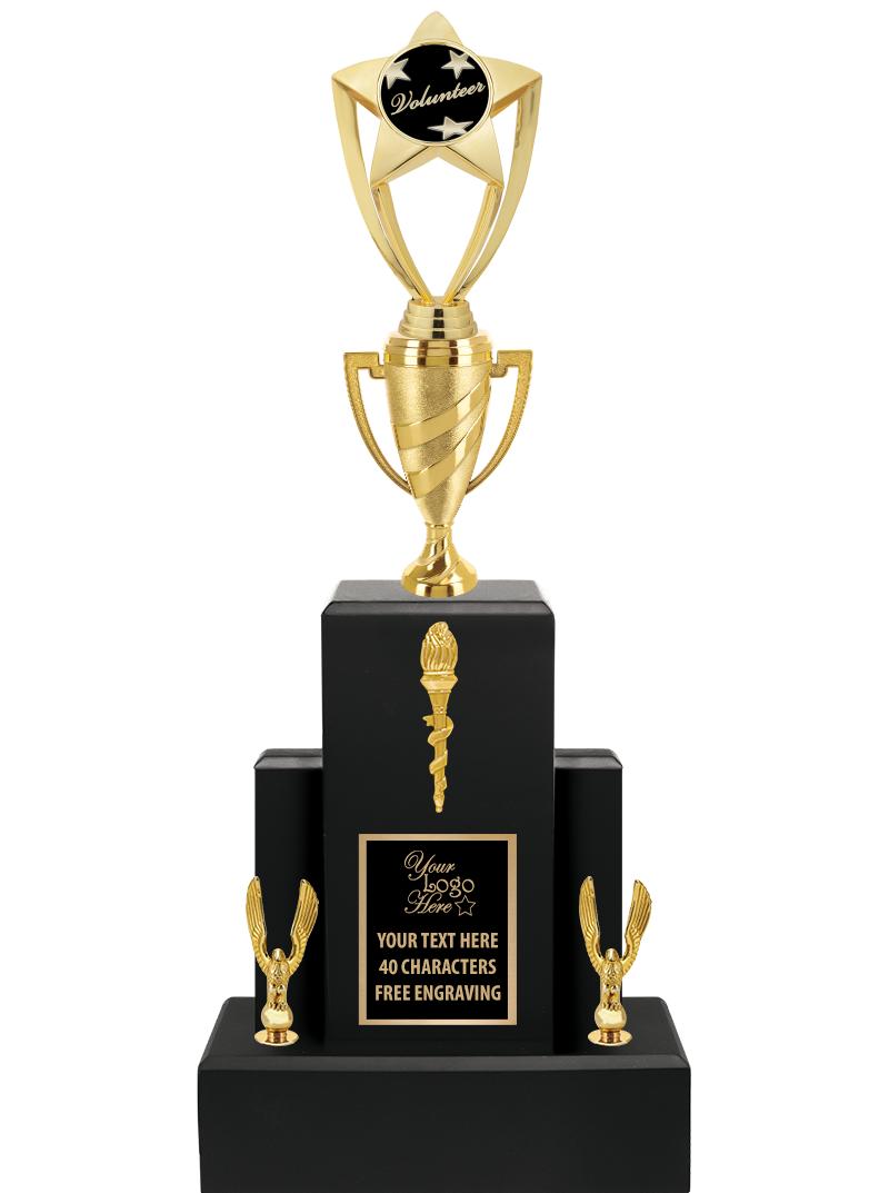 20.75" BLACK WOOD TRP/GOLD CUP