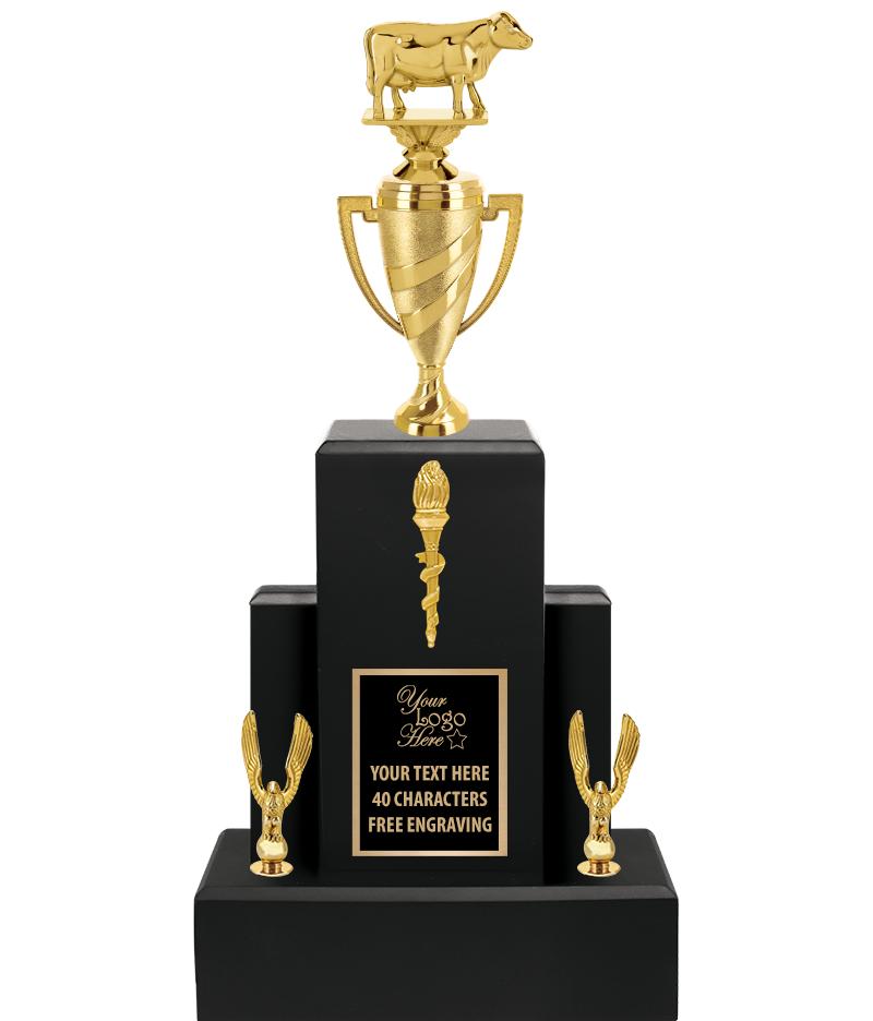 20.75" BLACK WOOD TRP/GOLD CUP