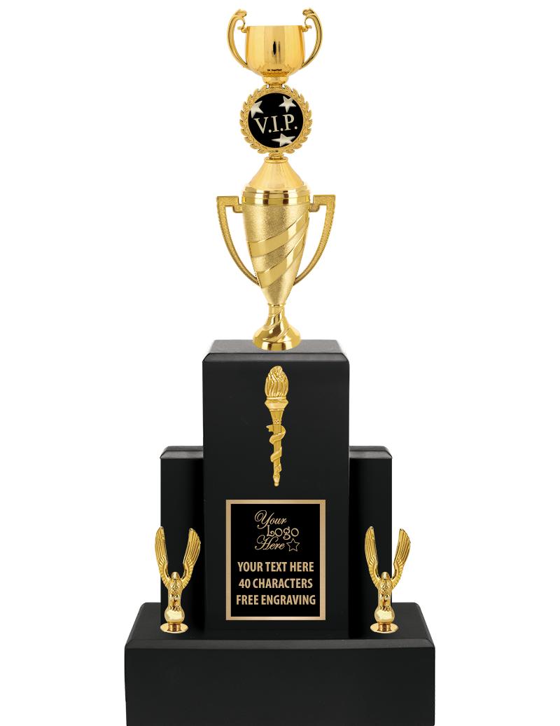 20.75" BLACK WOOD TRP/GOLD CUP