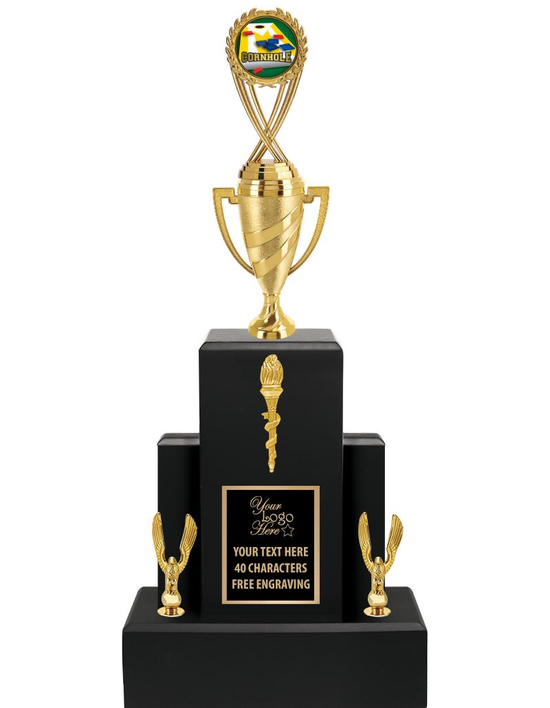 20.75" BLACK WOOD TRP/GOLD CUP