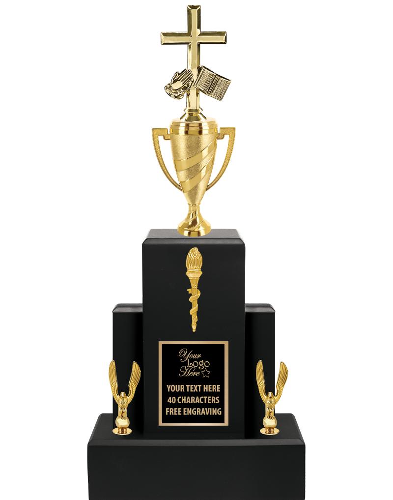 20.75" BLACK WOOD TRP/GOLD CUP