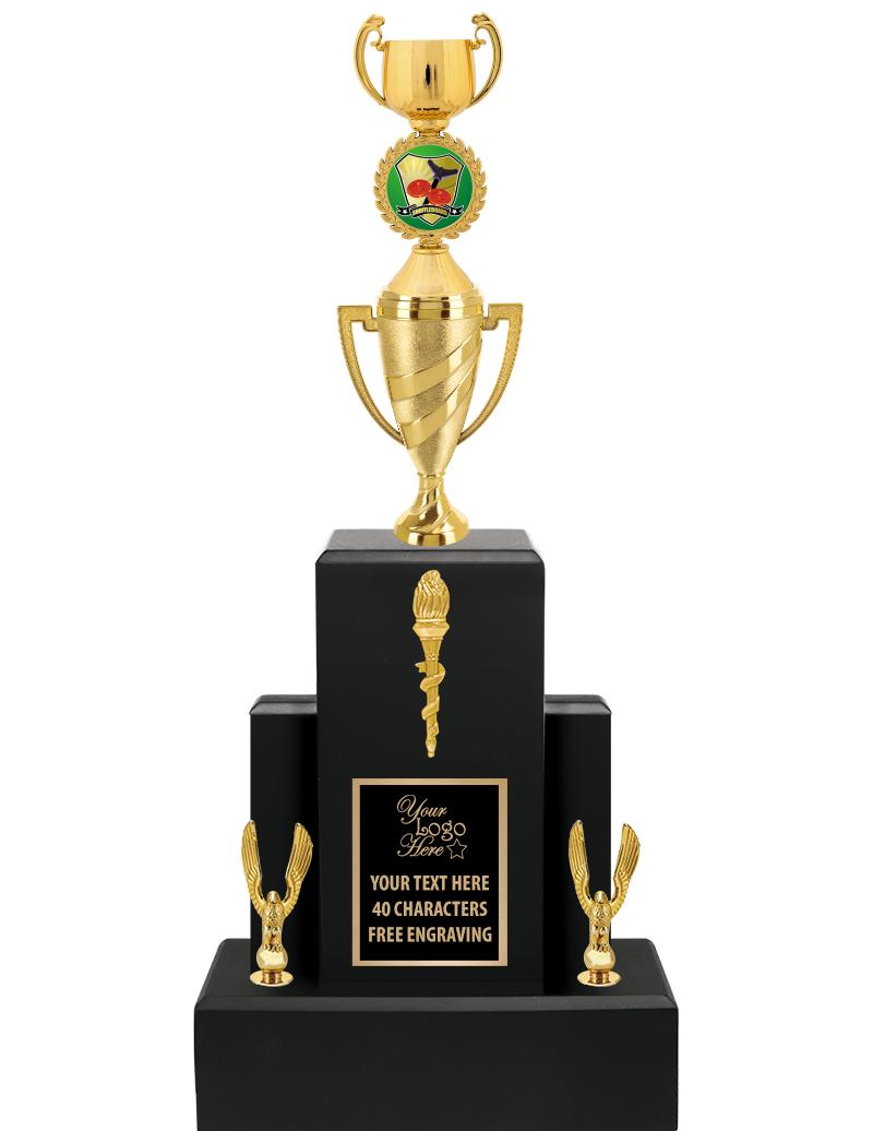 20.75" BLACK WOOD TRP/GOLD CUP