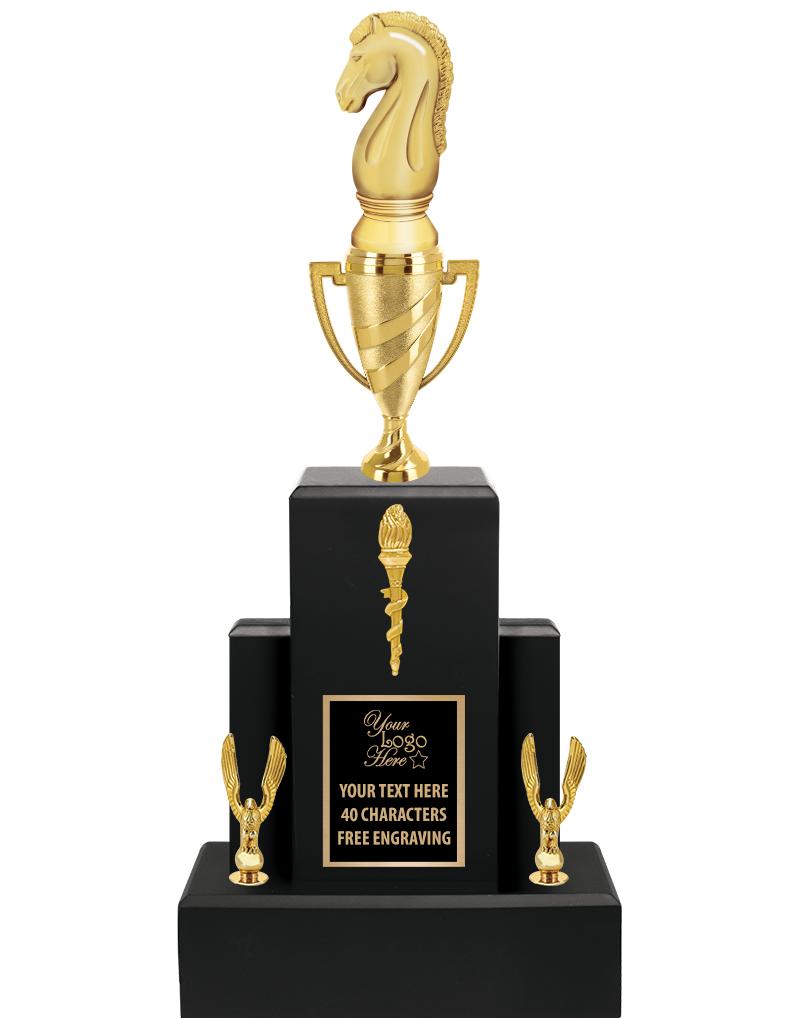 20.75" BLACK WOOD TRP/GOLD CUP