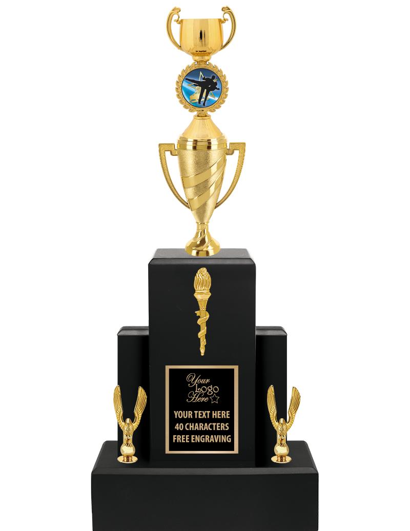 20.75" BLACK WOOD TRP/GOLD CUP