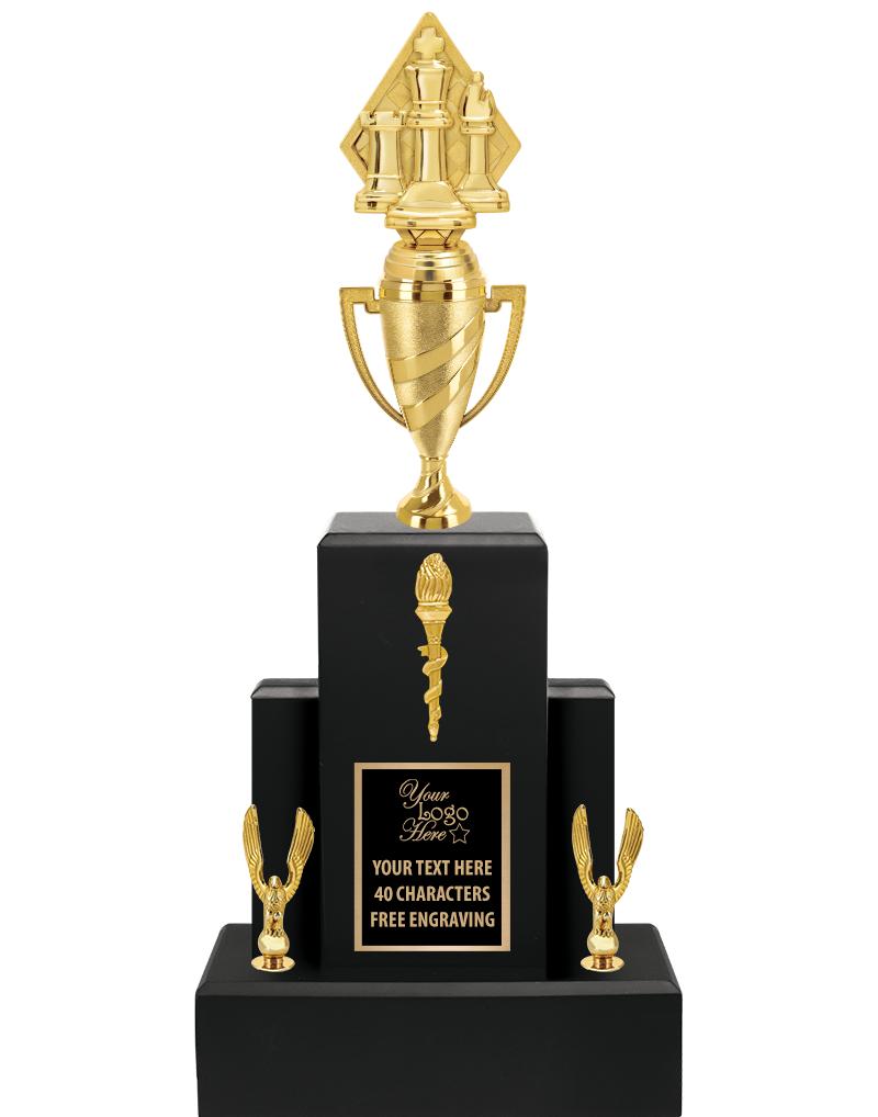 20.75" BLACK WOOD TRP/GOLD CUP