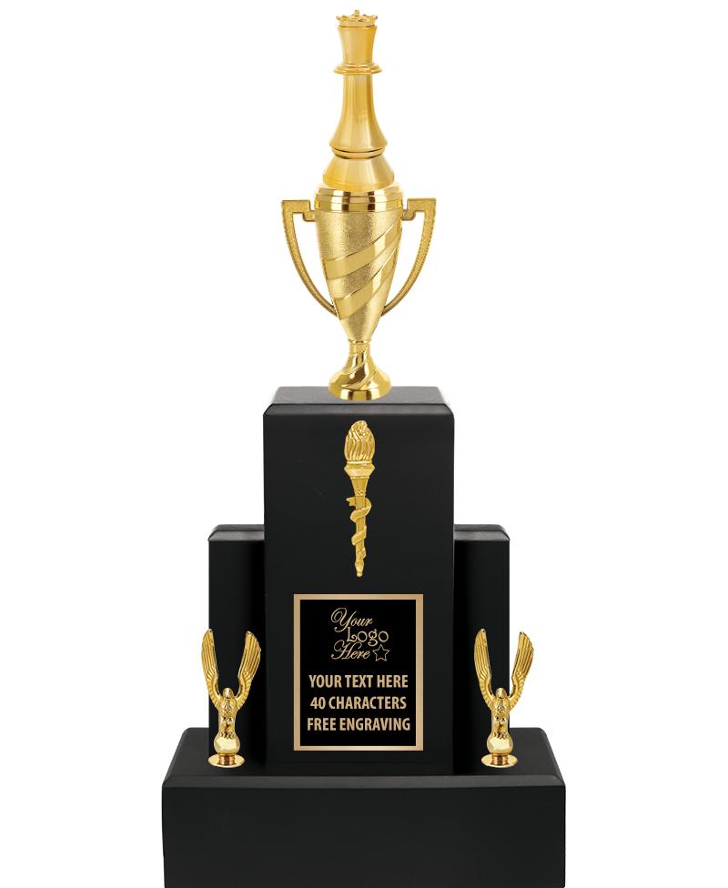 20.75" BLACK WOOD TRP/GOLD CUP