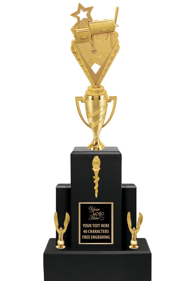 20.75" BLACK WOOD TRP/GOLD CUP