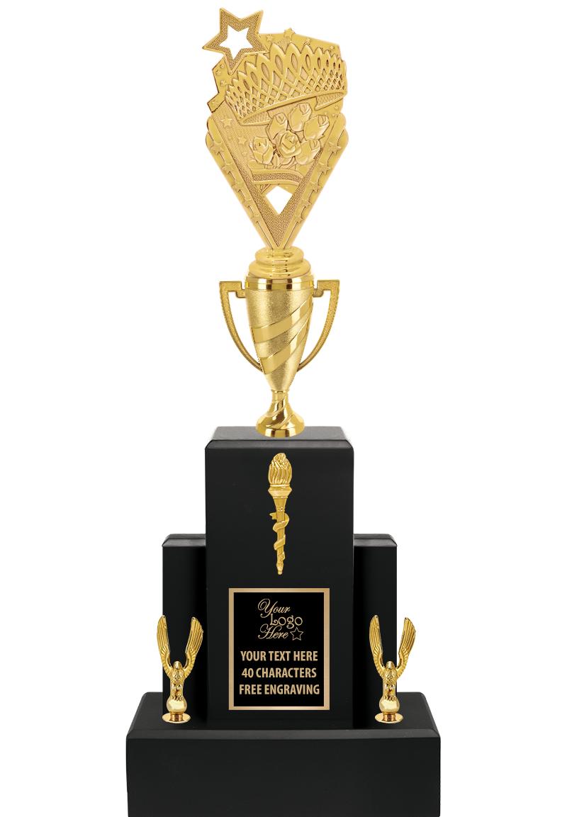 20.75" BLACK WOOD TRP/GOLD CUP