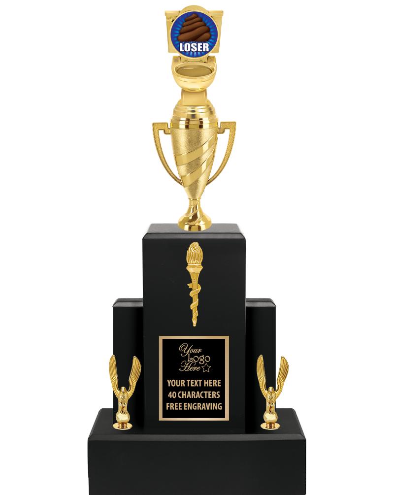 20.75" BLACK WOOD TRP/GOLD CUP