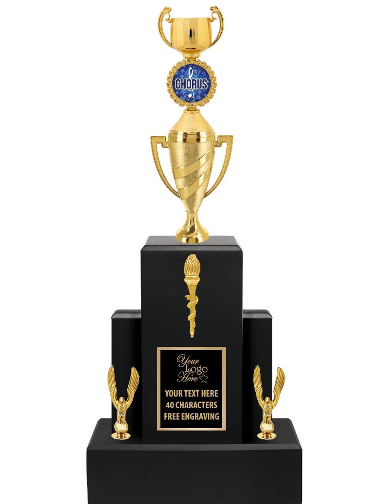 20.75" BLACK WOOD TRP/GOLD CUP