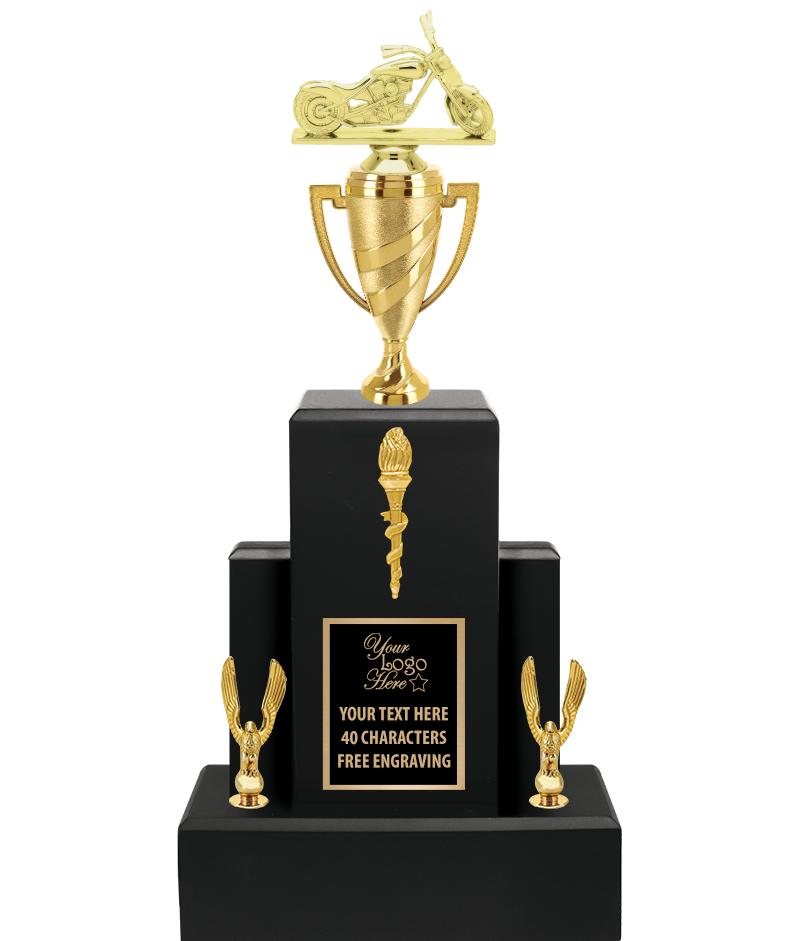 20.75" BLACK WOOD TRP/GOLD CUP