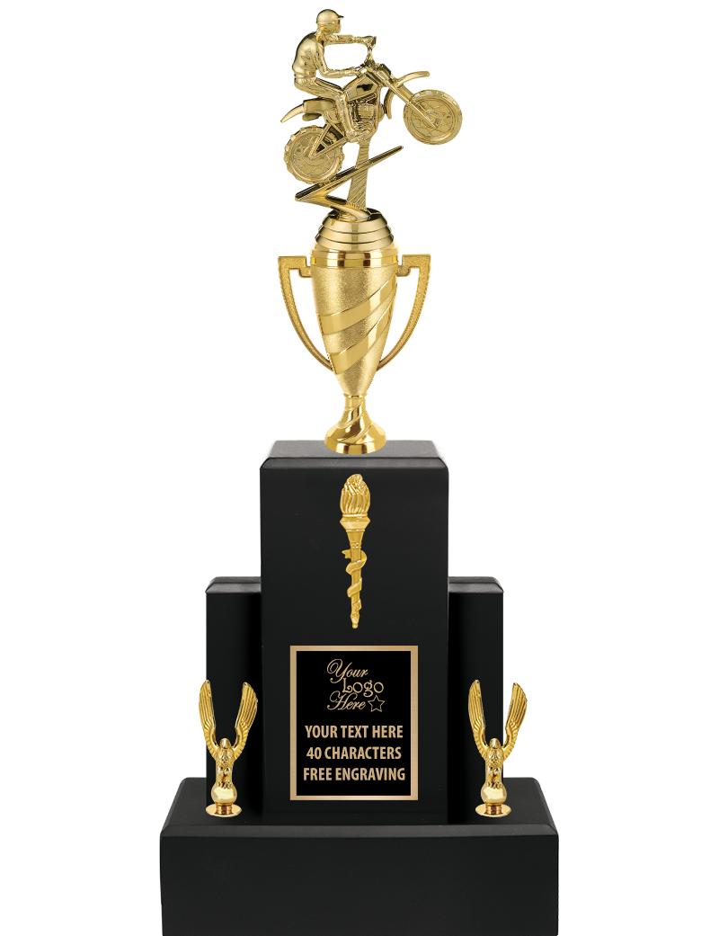 20.75" BLACK WOOD TRP/GOLD CUP