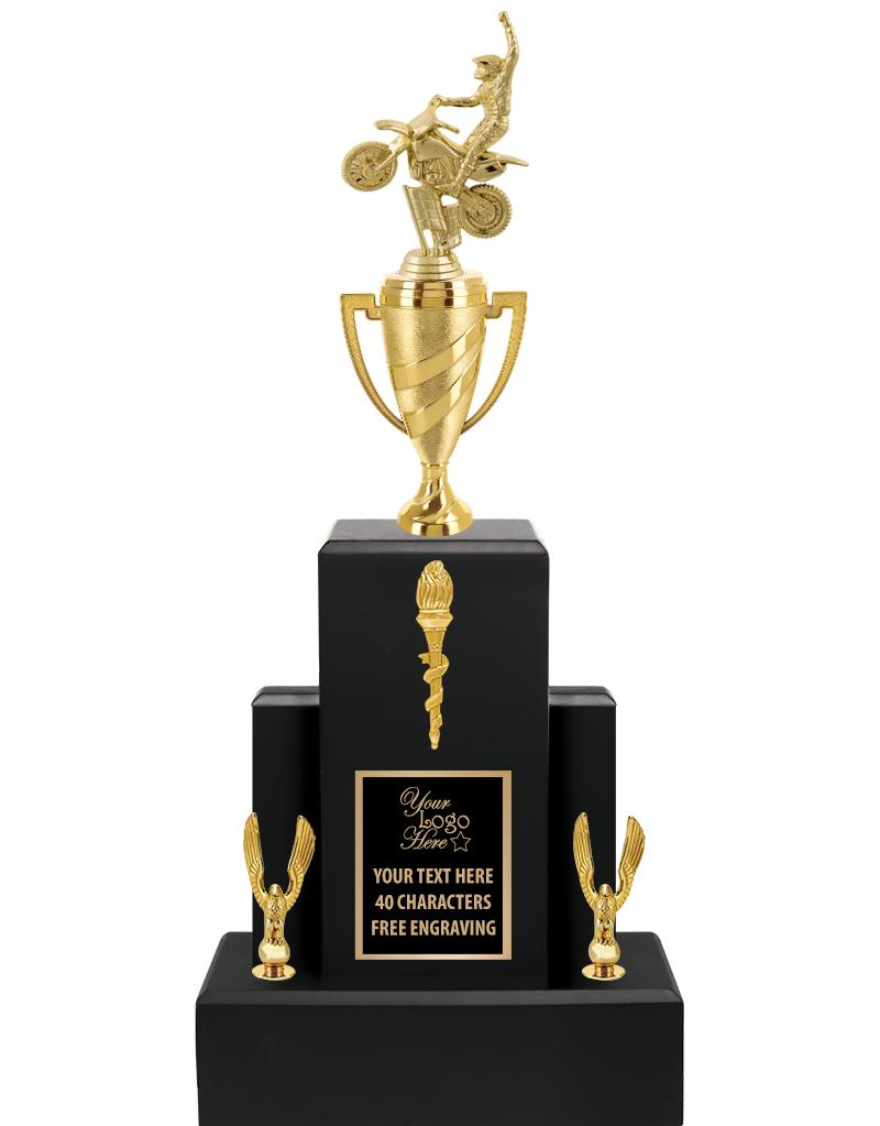 20.75" BLACK WOOD TRP/GOLD CUP