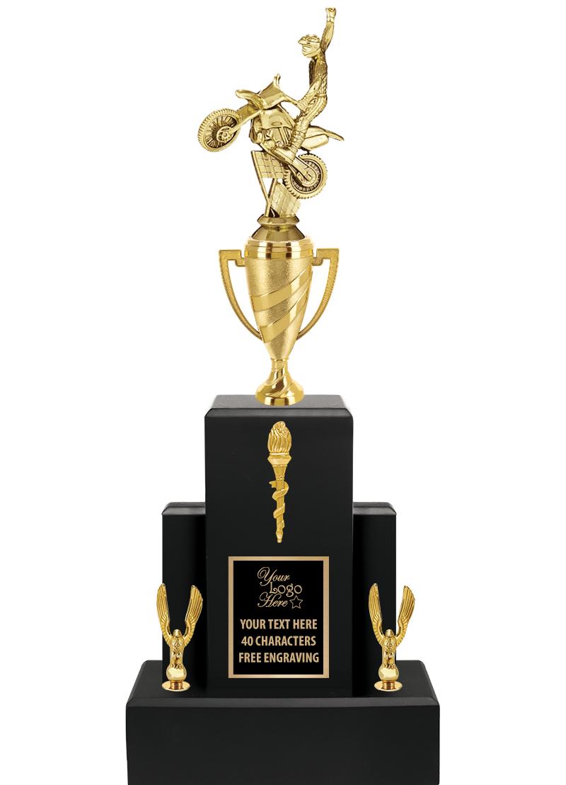 20.75" BLACK WOOD TRP/GOLD CUP