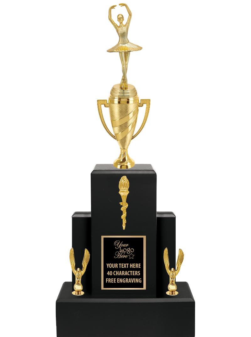 20.75" BLACK WOOD TRP/GOLD CUP