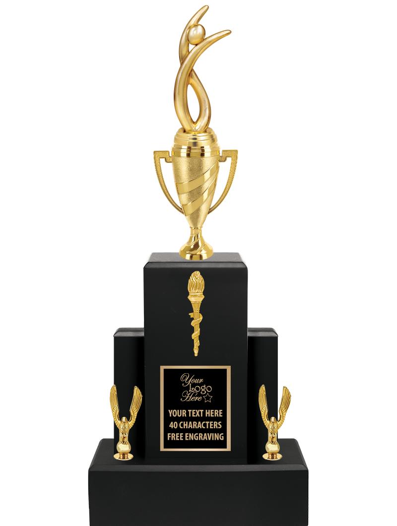 20.75" BLACK WOOD TRP/GOLD CUP