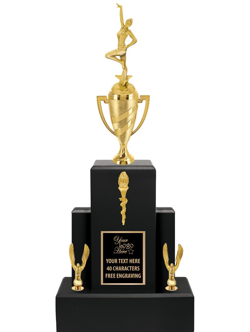 20.75" BLACK WOOD TRP/GOLD CUP