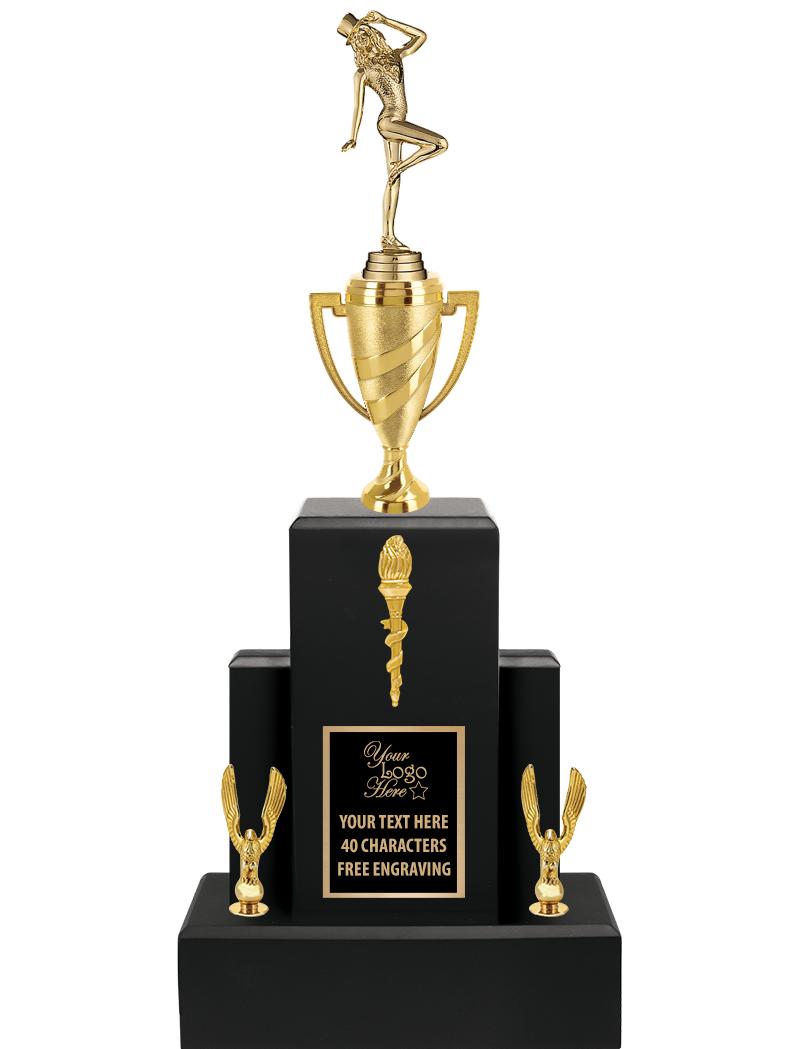 20.75" BLACK WOOD TRP/GOLD CUP