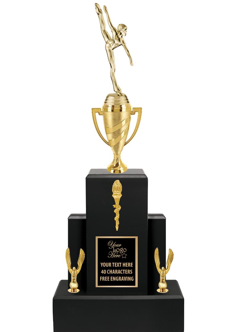 20.75" BLACK WOOD TRP/GOLD CUP