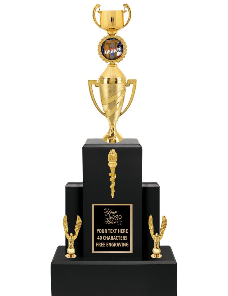 20.75" BLACK WOOD TRP/GOLD CUP