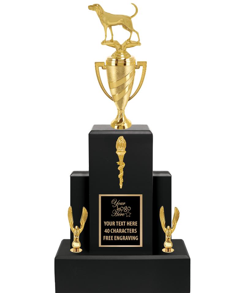 20.75" BLACK WOOD TRP/GOLD CUP