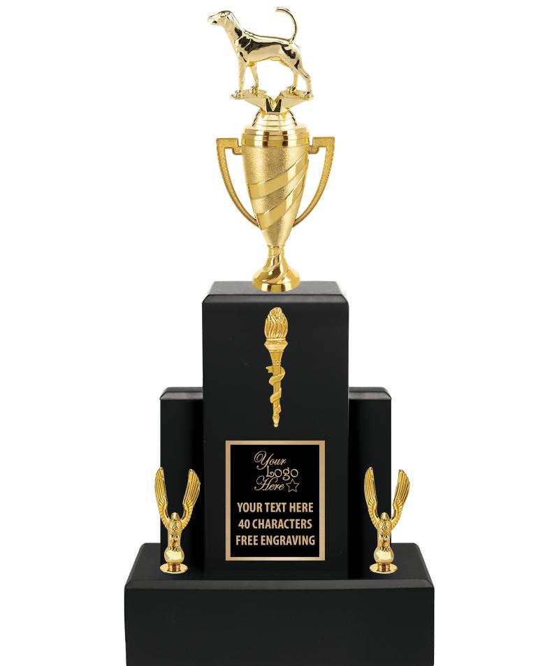 20.75" BLACK WOOD TRP/GOLD CUP