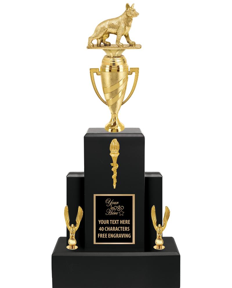 20.75" BLACK WOOD TRP/GOLD CUP