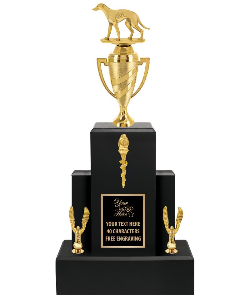 20.75" BLACK WOOD TRP/GOLD CUP