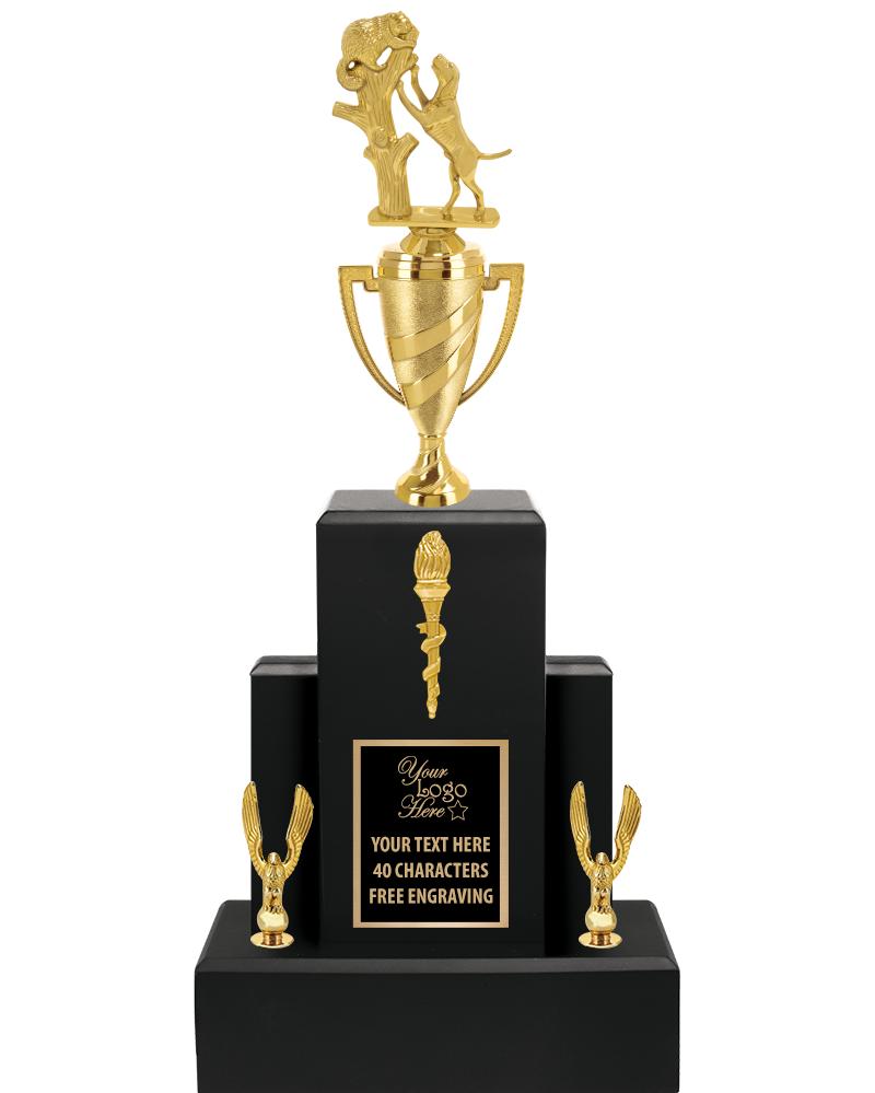 20.75" BLACK WOOD TRP/GOLD CUP