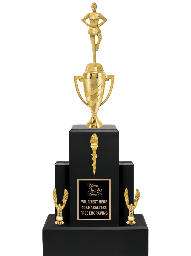 20.75" BLACK WOOD TRP/GOLD CUP