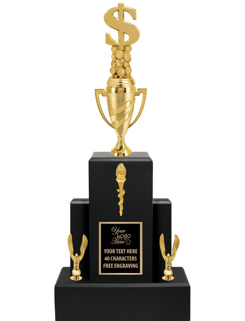 20.75" BLACK WOOD TRP/GOLD CUP