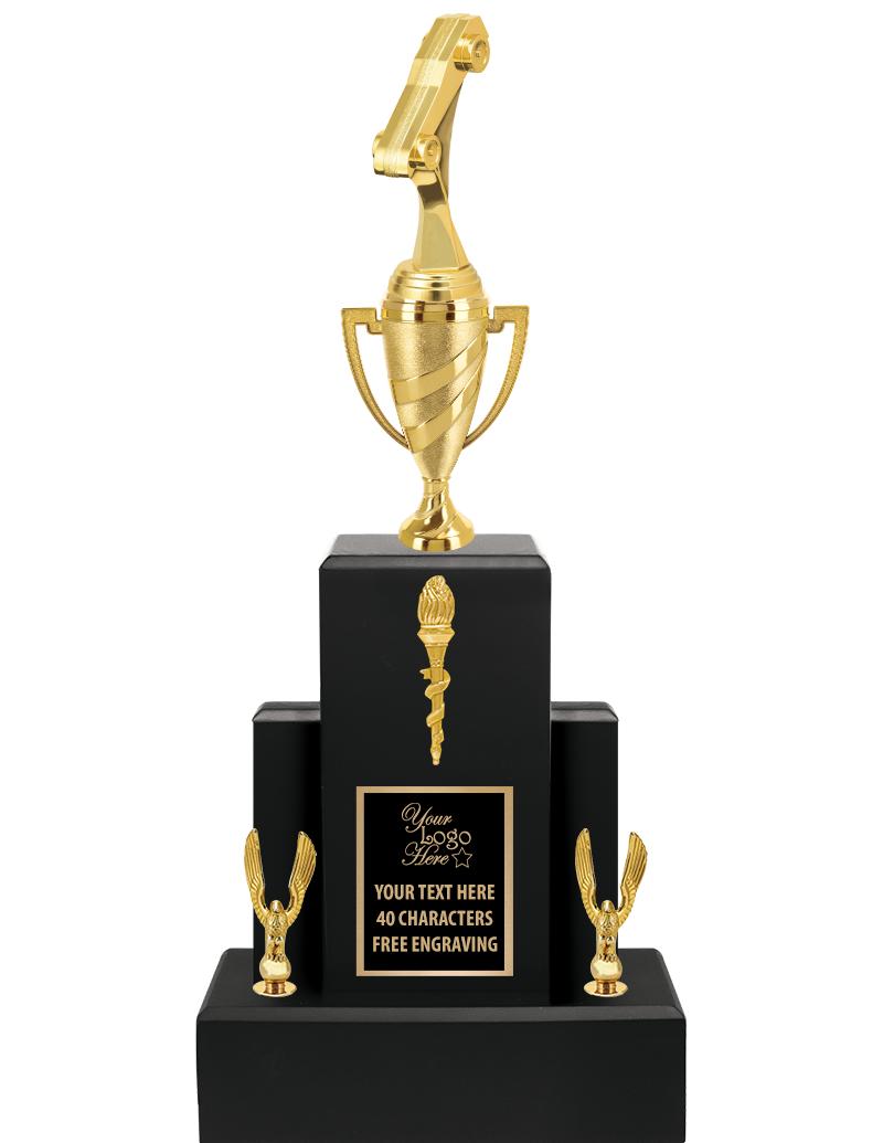 20.75" BLACK WOOD TRP/GOLD CUP