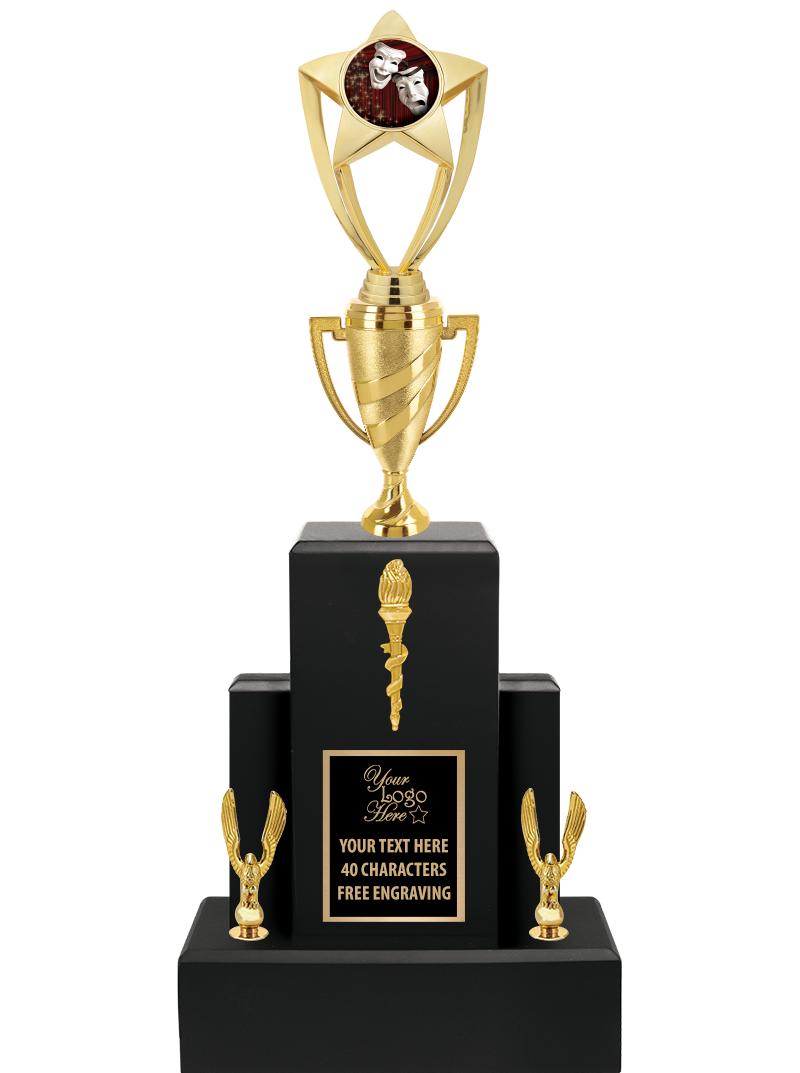 20.75" BLACK WOOD TRP/GOLD CUP