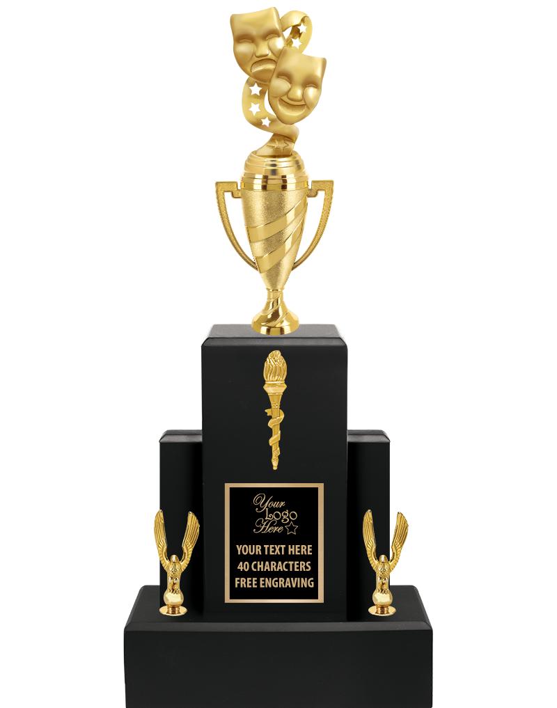 20.75" BLACK WOOD TRP/GOLD CUP