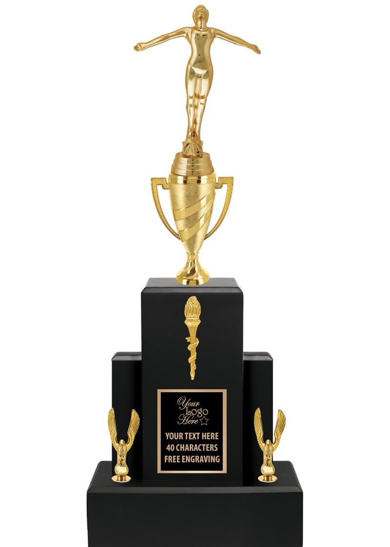 20.75" BLACK WOOD TRP/GOLD CUP